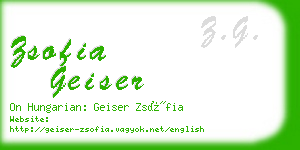 zsofia geiser business card